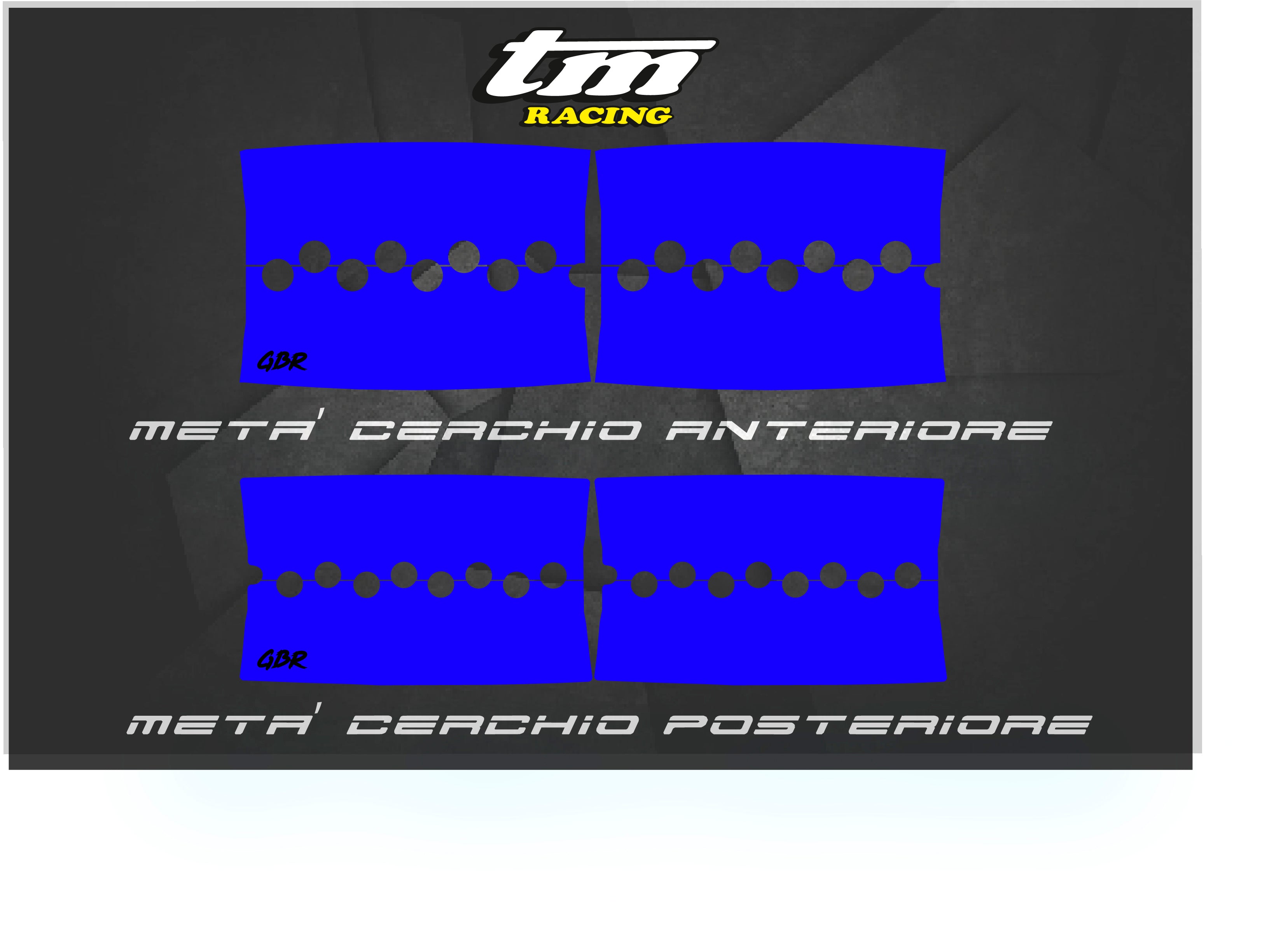 Adesivi Motard Bi-Colore, Adesivi Bi-Color Motard GBR Performance® TM RACING