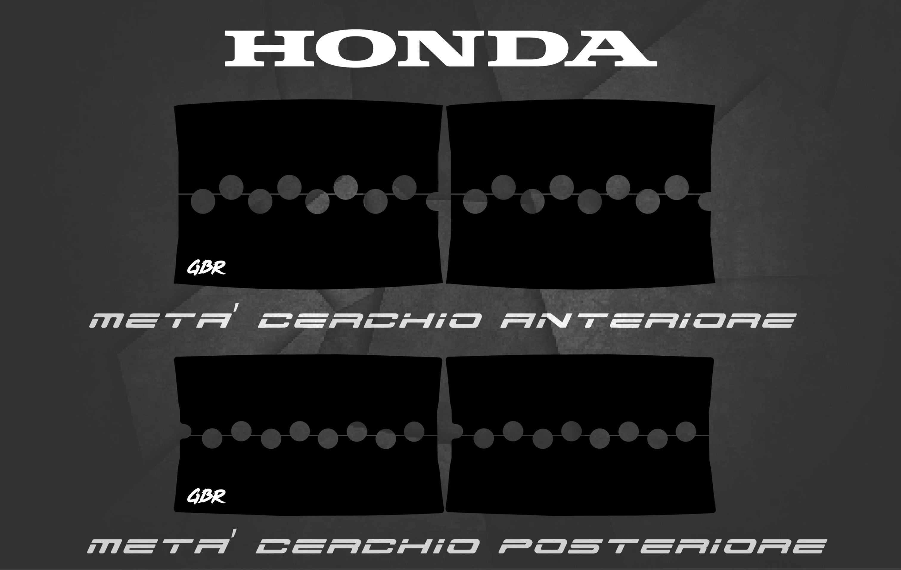 Adesivi Moto Honda, Adesivi Bi-Color Motard GBR Performance® HONDA