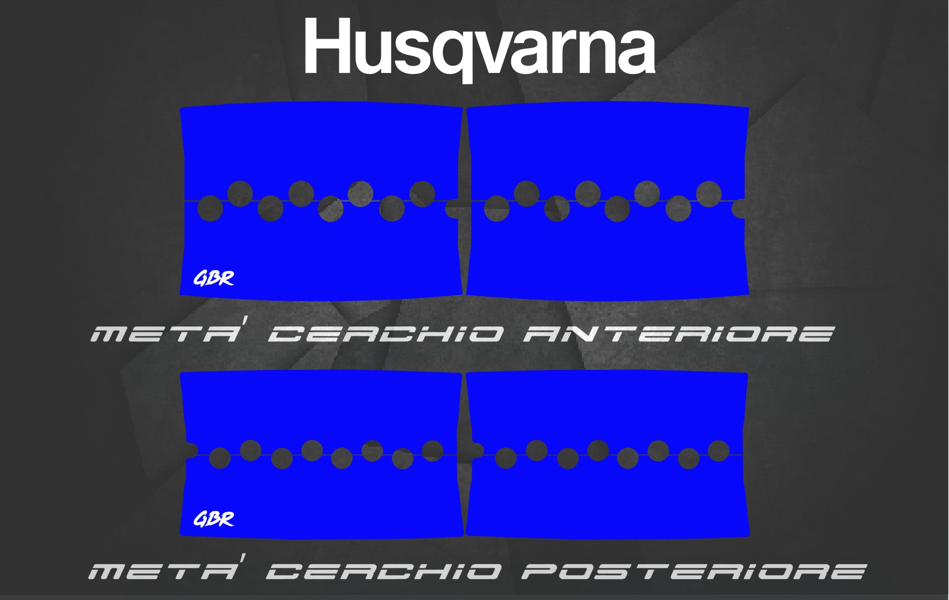 Adesivi Moto Personalizzati Honda, Adesivi Bi-Color Motard GBR Performance® HUSQVARNA