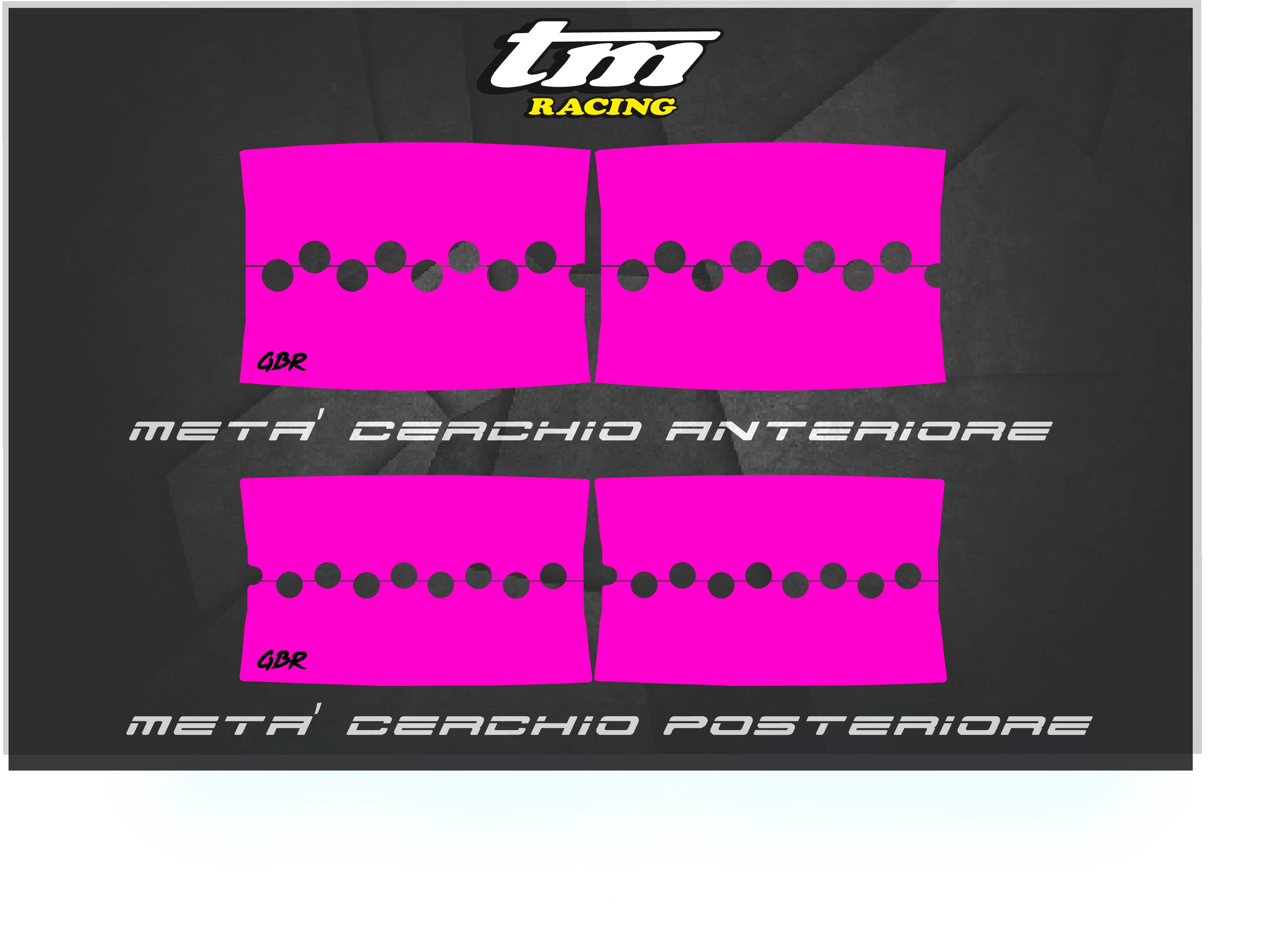 Adesivi Motard Bi-Colore, Adesivi Bi-Color Motard GBR Performance® TM RACING