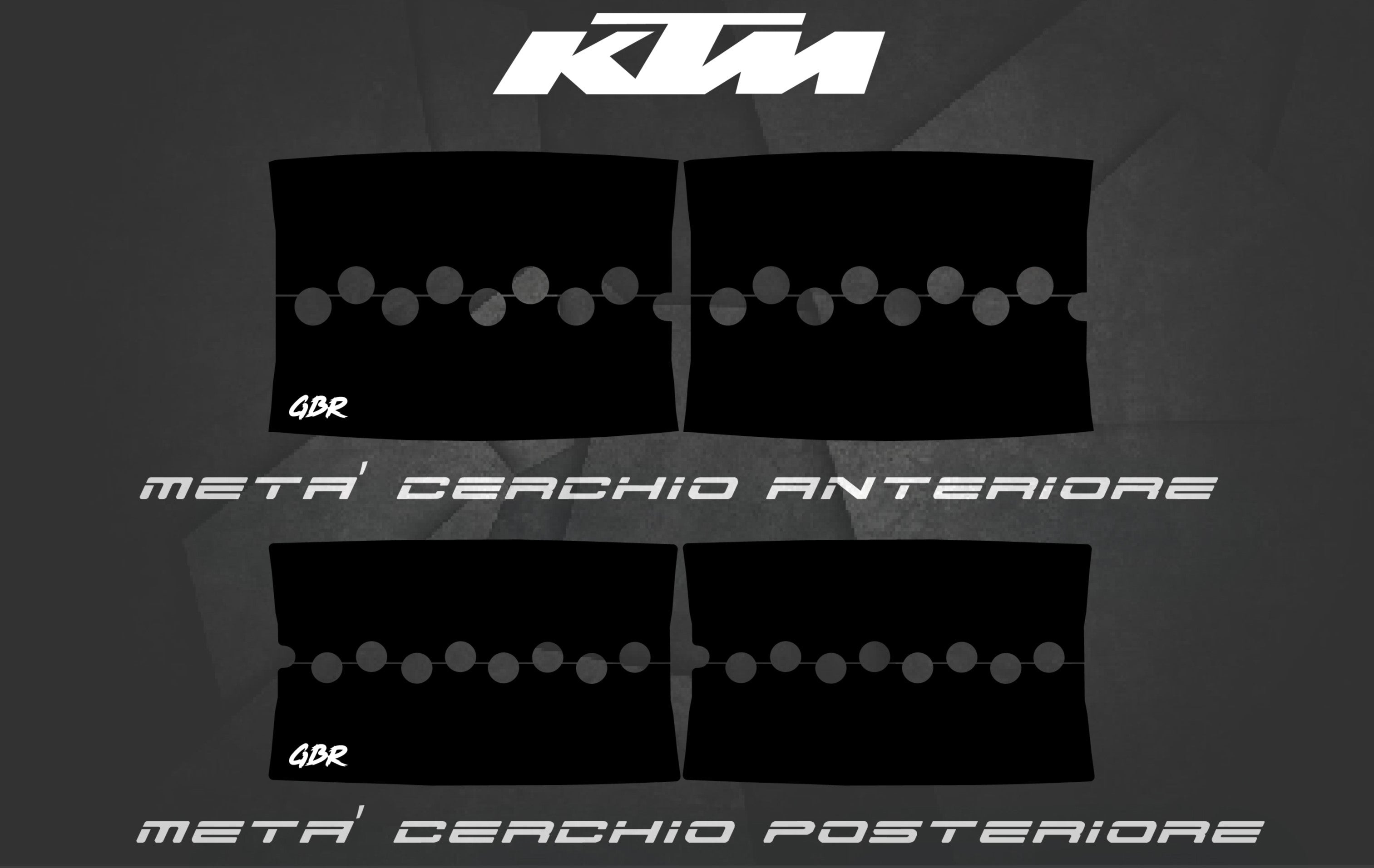 Adesivi Moto KTM, Adesivi Bi-Color Motard GBR Performance® KTM